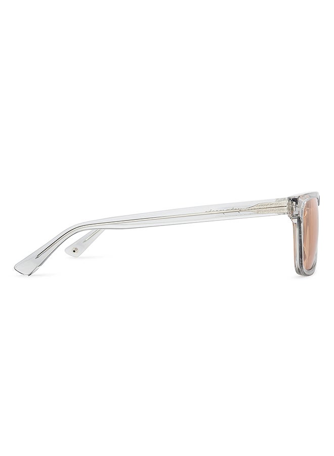 John Jacobs Unisex JJ Tints Full Rim Rectangular Frame Polarized & UV Protected Sunglasses JJ S12956 - 54mm - Transparent - Image 5