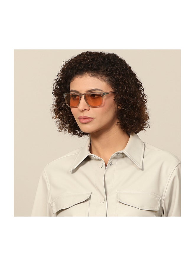 John Jacobs Unisex JJ Tints Full Rim Rectangular Frame Polarized & UV Protected Sunglasses JJ S12956 - 54mm - Transparent - Image 3