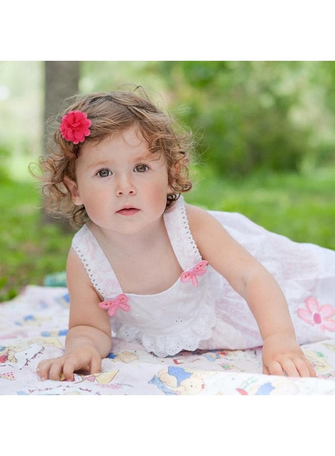 Cinaci 40 Pieces 5cm/2" Solid Chiffon Flower Hair Clips Barrettes Non Slip Floral Hair Pins Accessories for Baby Girls Toddlers Kids Teens - Image 3