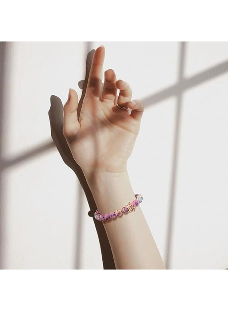 SYOSI Friendship Gift Bracelet for Women, Healing Stone Crown Jewelry, Adjustable Bangle for Birthday, Anniversary, Graduation, Mom, Daughter, Granddaughter, Best Friend, Stylish Gift for Her - Image 3