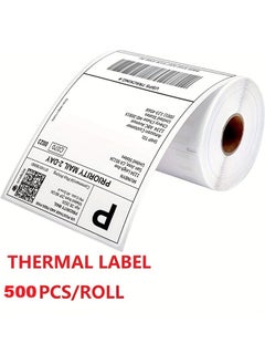 Generic 4x6 Inch Direct Thermal Labels, Thermal Shipping Labels With Perforated, Commercial Grade, For Thermal Printer, 500 Labels 1 Roll 100mm*150mm  - Image 1