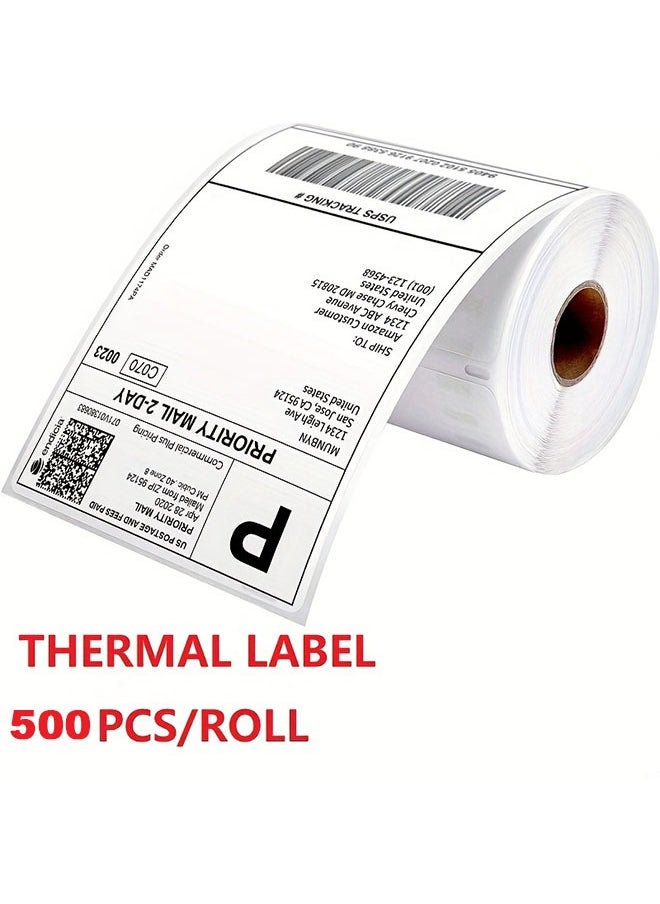 Generic - 4x6 Inch Direct Thermal Labels, Thermal Shipping Labels With Perforated, Commercial Grade, For Thermal Printer, 500 Labels 1 Roll 100mm*150mm - Image 1