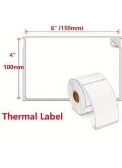 Generic 4x6 Inch Direct Thermal Labels, Thermal Shipping Labels With Perforated, Commercial Grade, For Thermal Printer, 500 Labels 1 Roll 100mm*150mm  - Image 3