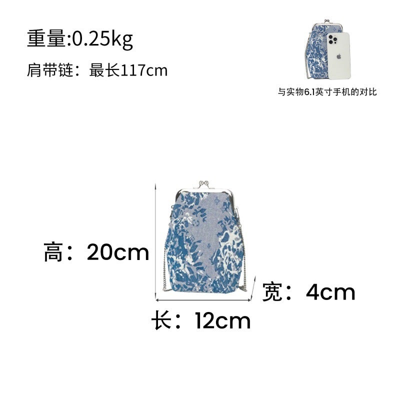 2025 Handbag Denim Mini Bag Women'S Outdoor Casual Crossbody Bag Fashion Cosmetic Bag - Image 5