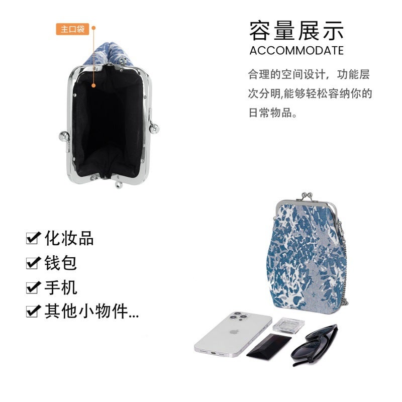 2025 Handbag Denim Mini Bag Women'S Outdoor Casual Crossbody Bag Fashion Cosmetic Bag - Image 4