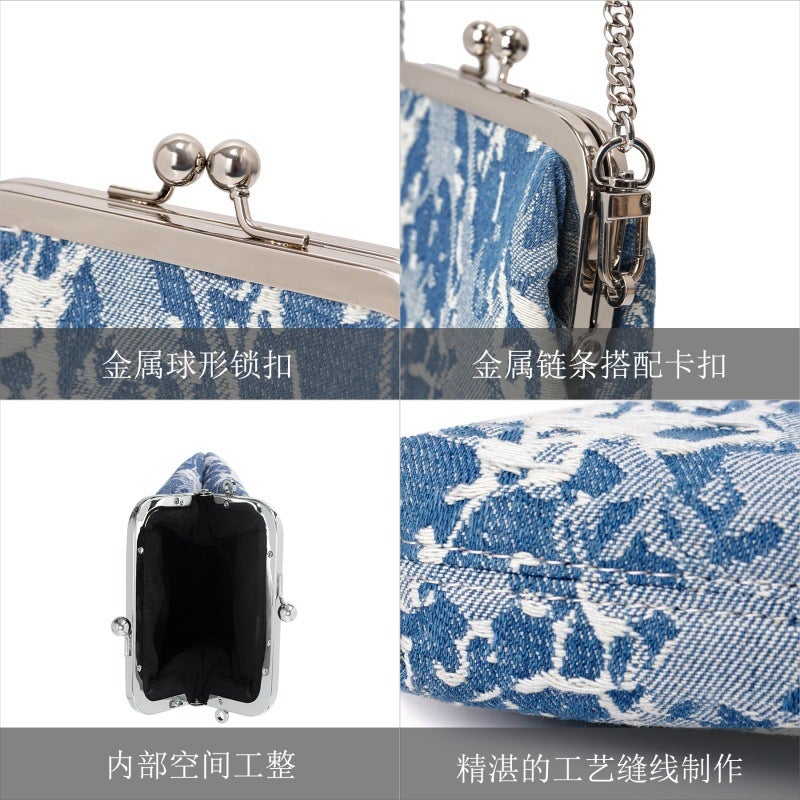2025 Handbag Denim Mini Bag Women'S Outdoor Casual Crossbody Bag Fashion Cosmetic Bag - Image 3
