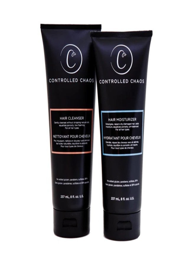 Controlled Chaos As Seen on Shark Tank 8 oz Hair Cleanser & Moisturizing Hair Conditioner Bundle Package - Ultra Stimulating Leave In Conditioner & Sulfate Free Scalp Cleanser for Men & Women - Image 1