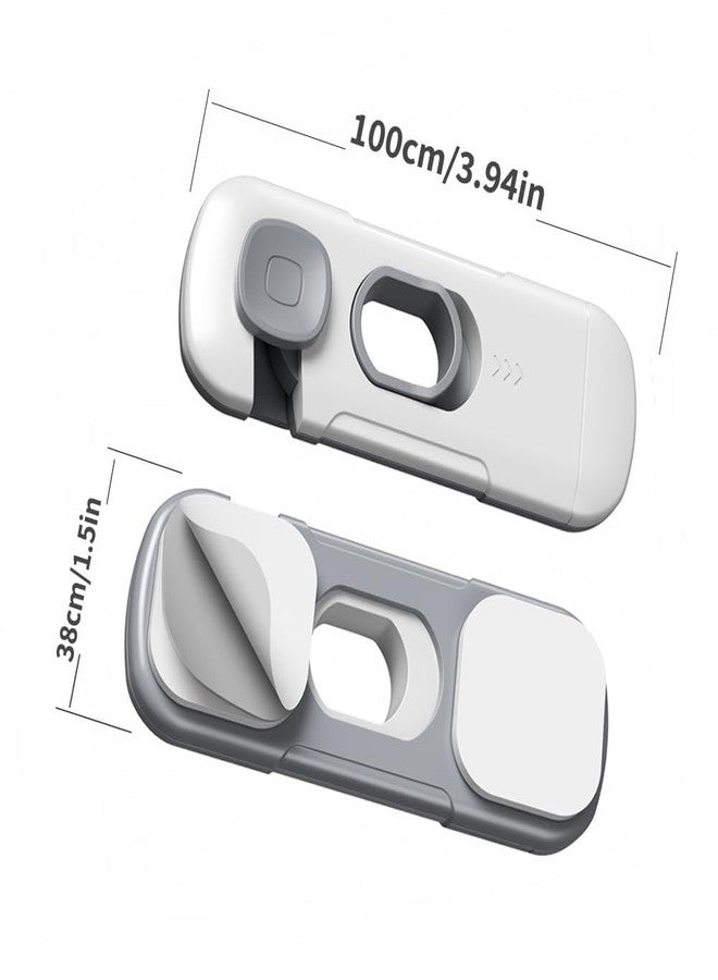 PRIMINI Child Proof Refrigerator Lock, Fridge, Cabinets, Freezer Door Lock Apply to Max 1"(25mm) Sealing Strip for Toddlers and Kids, No Tools Need or Drill(Multicolour) (Pack of 5) - Image 2