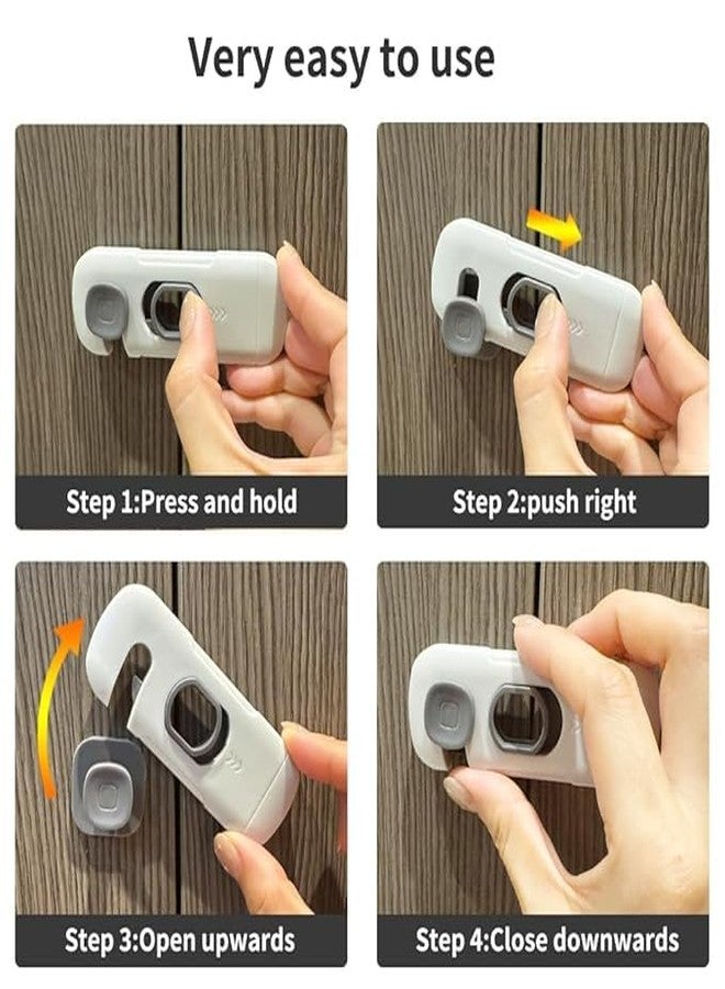 PRIMINI Child Proof Refrigerator Lock, Fridge, Cabinets, Freezer Door Lock Apply to Max 1"(25mm) Sealing Strip for Toddlers and Kids, No Tools Need or Drill(Multicolour) (Pack of 5) - Image 4