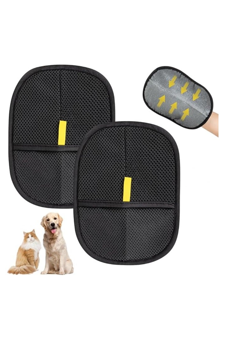 2Pcs Pet Hair Removal Glove, Electrostatic Gloves Pet Hair, Reusable Cat Hair Remover Glove, Upgraded Hair Removal Tool - Image 1