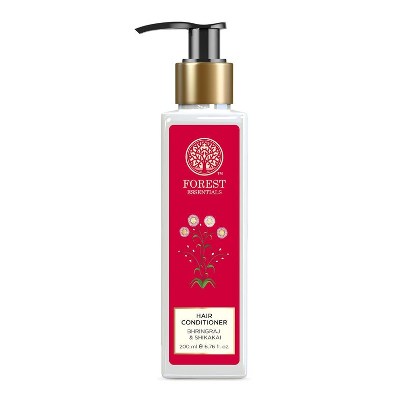 Forest Essentials بلسم الشعر الأيورفيدي من فورست إيسينشالز ببرينغراج شيكاي علاج طبيعي للشعر الجاف التالف خالي من الكبريتات والبارابين - Image 1