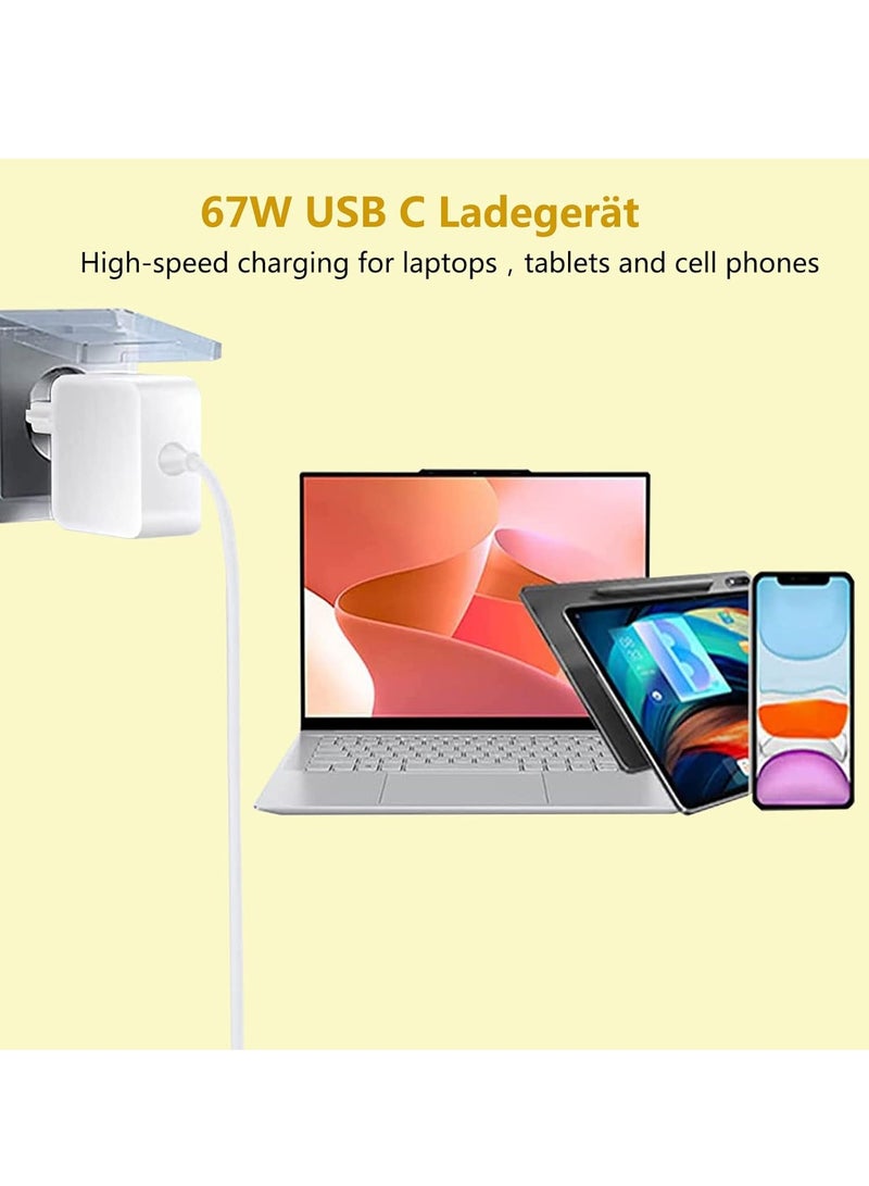 61W USB Type C Power Supply Charger for MacBook Pro HP Acer Asus Lenovo Dell Huawei Mate Smartphones Laptop AC Adapter White - Image 2