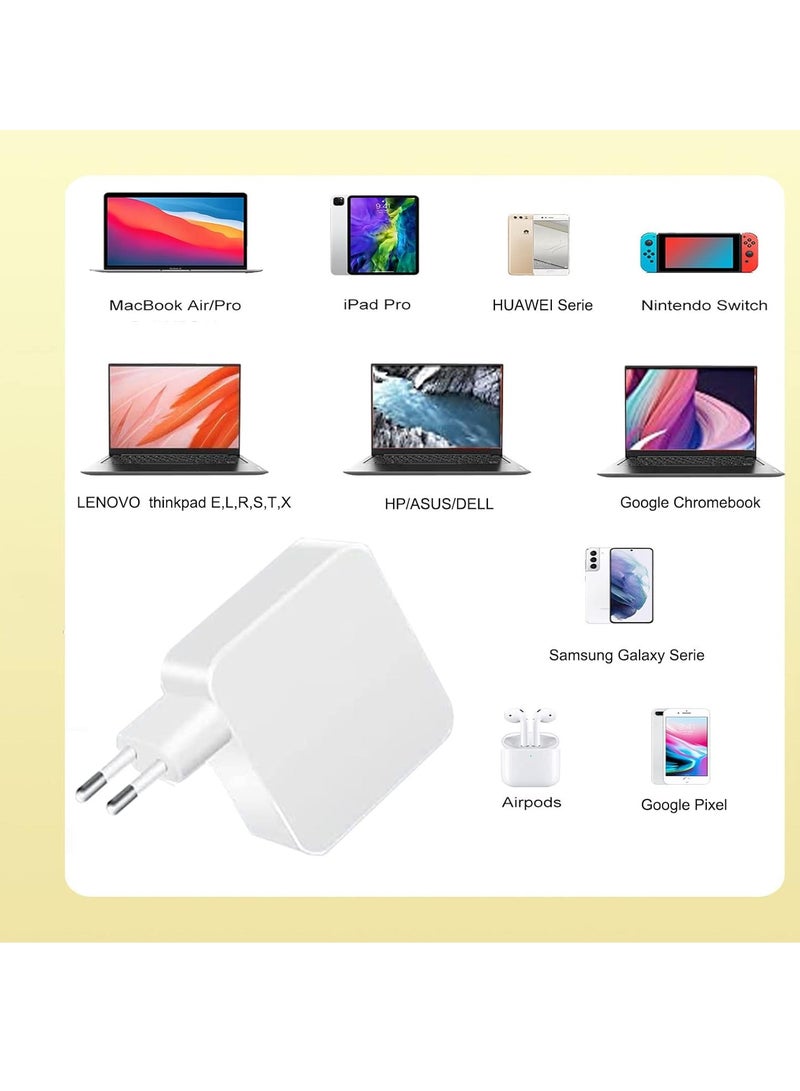 61W USB Type C Power Supply Charger for MacBook Pro HP Acer Asus Lenovo Dell Huawei Mate Smartphones Laptop AC Adapter White - Image 3