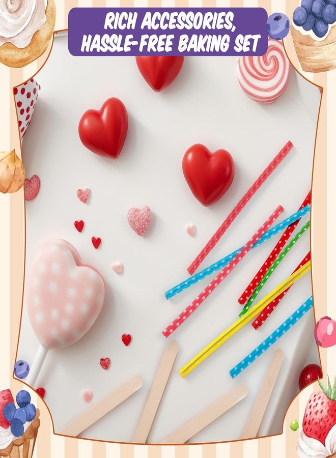 Yiyiring Cakesicle Cutter, Cakesicle Mold Set with 9in Tray, Cake Pop Mold with 100 Sticks, 100 Bags and 100 Ribbons, Baking Tools for Easter Home Birthday Parties Wedding Desserts - Image 5
