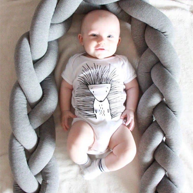 Nordic Knotted Ball Pillow – Plush Solid Color Crib Twist Decoration for Kids - Image 3