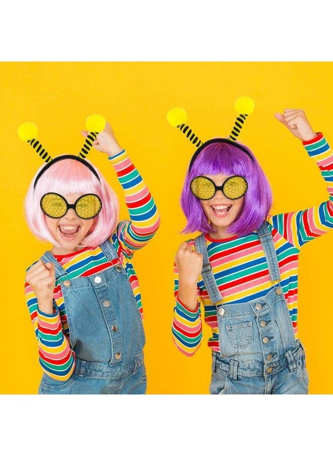 Trounistro - 8 Pack Bee Headband And Glasses Set Bee Antenna Headband Bee Headband Boppers With Bee Sun Glasses Honey Bee Costumes For Fancy Dress Party Halloween Decoration - Image 1