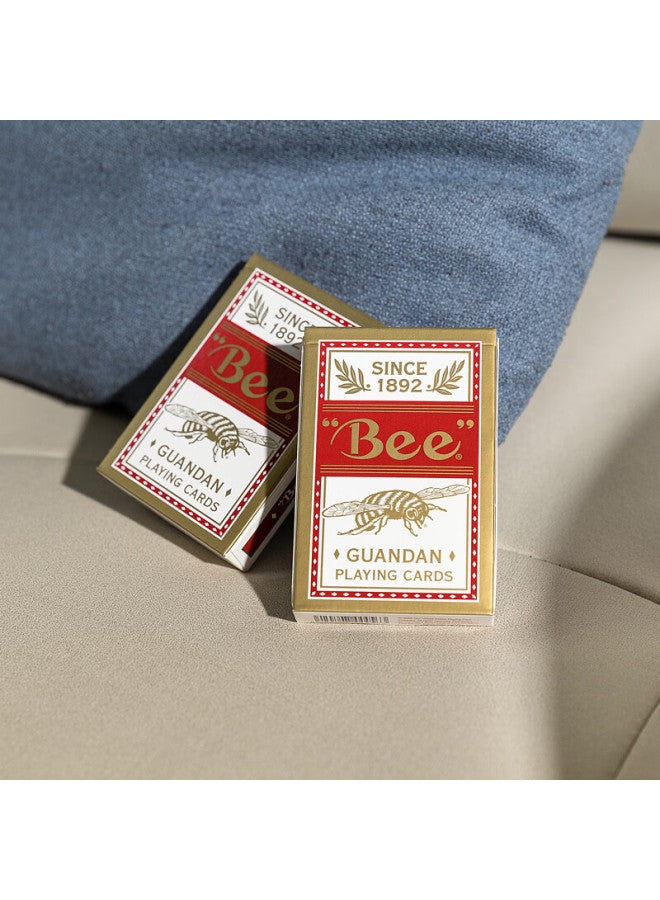 Bee Playing Cards Red 2-pack For Card Games And Guandan Entertainment - Image 2
