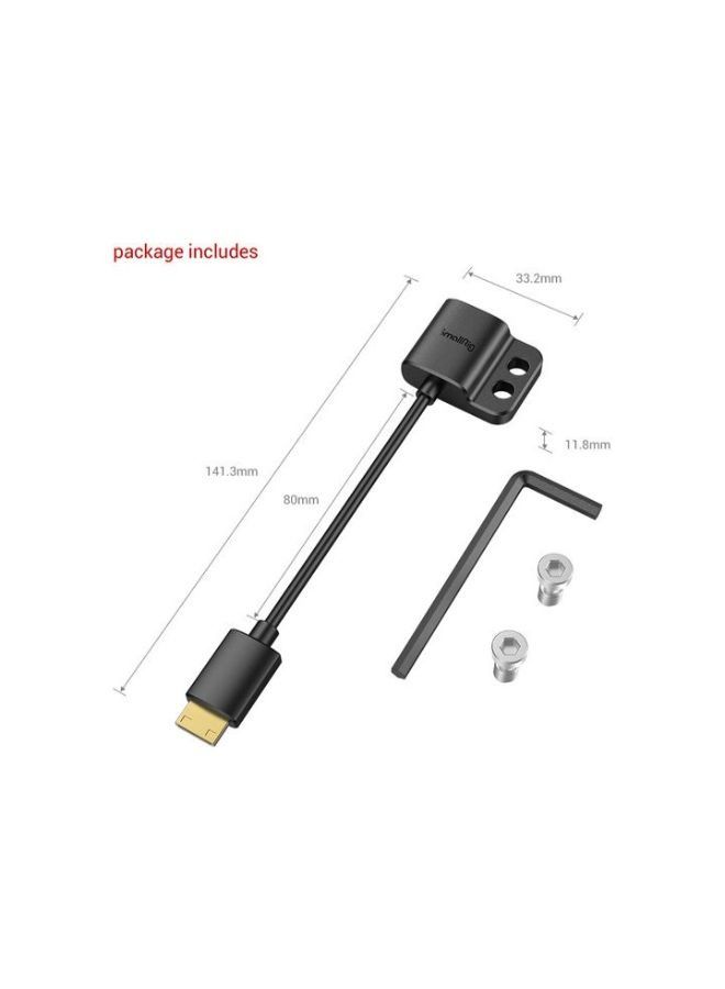 SMALLRIG ULTRA SLIM 4K HDMI ADAPTER Mini HDMI Male to Full HDMI Female (C TO A) 3020 - Image 3
