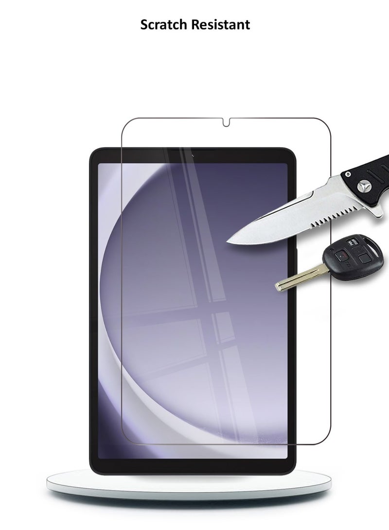Techie حزمة 2 واقي شاشة زجاجي مقسى HD واضح خالي من الفقاعات سهل التركيب لجهاز سامسونج جالاكسي تاب A9 8.7 بوصة 2023 - Image 2