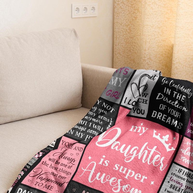 Ruvinzo Daughter Gifts from Mom Dad, Birthday Gift for Daughter, Daughters Birthday Gifts Idea, Daughters Blanket 60â€ x 50â€ - Image 2