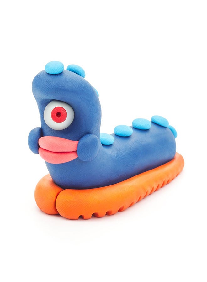 HEY CLAY DIY Beasts: Worm, Ginger, Drop Plastic Creative Modelling Air-Dry Clay For Kids 6 Cans - Image 3