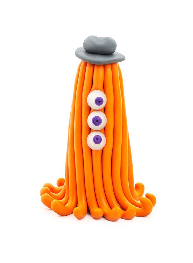 HEY CLAY DIY Beasts: Worm, Ginger, Drop Plastic Creative Modelling Air-Dry Clay For Kids 6 Cans - Image 2