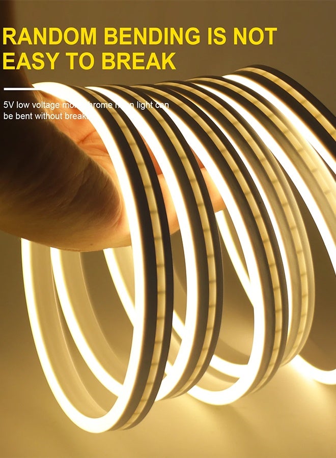 كوميسوباو أضواء شريطية مرنة LED، 15 مترًا، 3 ألوان، أوضاع إضاءة متعددة، قابلة للتعتيم، أضواء حبلية LED مقاومة للماء، شريط LED نيون سيليكون 3000 كلفن، مناسب لديكور المنزل الداخلي وغرف النوم (أزرق/أبيض/أبيض دافئ). - Image 4