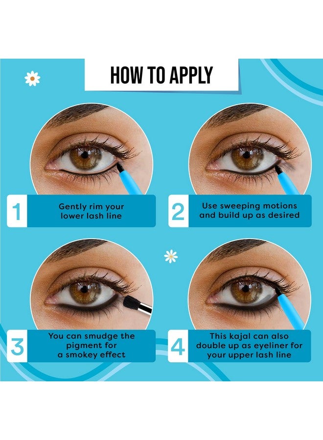 SUGAR POP Longwear Kajal Matte Finish, Intense Dark Kohl Kajal For Women Long Lasting, Smudge Proof, Water Proof, Single Stroke Velvet Finish Lasts Up To 16Hrs - 01 Black - Image 5