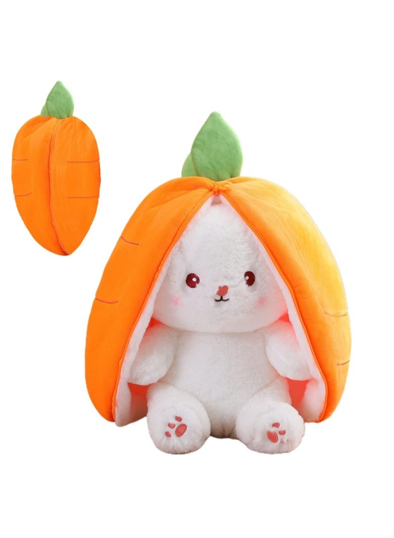 Rabbit Cuddly Toy Hide 20-25 cm, Rabbit Cuddly Toy Plush Toy, Bunny in Strawberry Bag Soft Toy, Creative Plush Toy Gift, for Boys Girls Babies Children Adults Birthday - Image 3