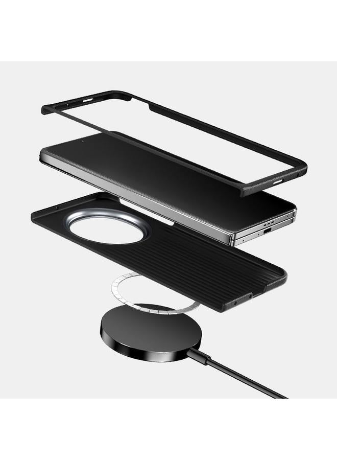 اس-توب جراب لهاتف OPPO Find N5 من ABEEL، جراب هاتف من الجلد الأصلي MagSafe بنقشة وحشية 6D - Image 5