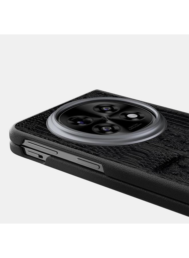 اس-توب جراب لهاتف OPPO Find N5 من ABEEL، جراب هاتف من الجلد الأصلي MagSafe بنقشة وحشية 6D - Image 4