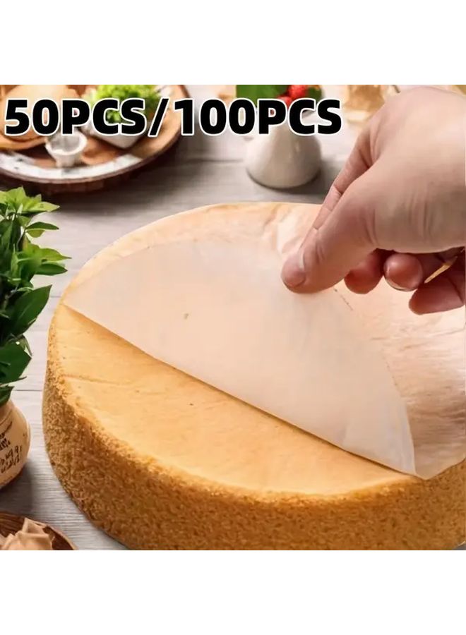 Non Stick Baking Parchment Paper 8 Inch 50 Sheets Round Air Fryer Liners - Image 2