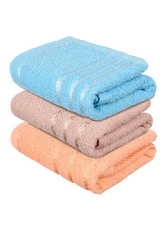 Kuber Industries Kuber Industries Face Towel | Cotton Towels for Facewash | Towels for Daily use | Workout Hand Towel | Lining Design | 14x21 Inch | Pack of 3 | Multi  - Image 1