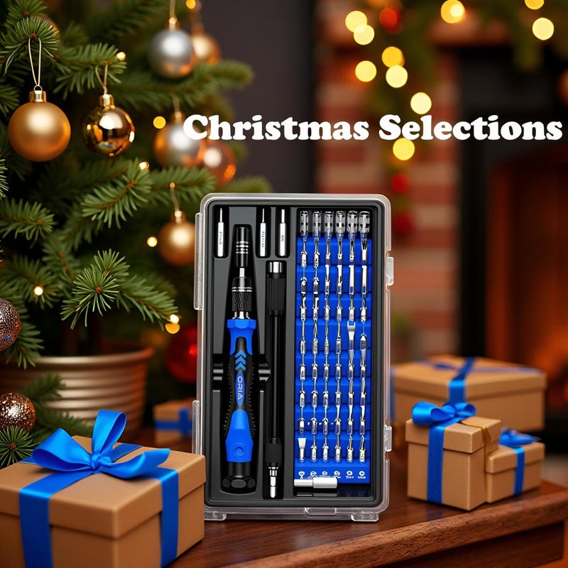 ORIA Precision Screwdriver Set, 61 in 1 Small Screwdriver Set with 57 Precision Bits, Portable Repair Tool Kit, Magnetic Screw Driver Kit with Extension Rod for Smartphone, PC, Watch,Toys, Blue - Image 2