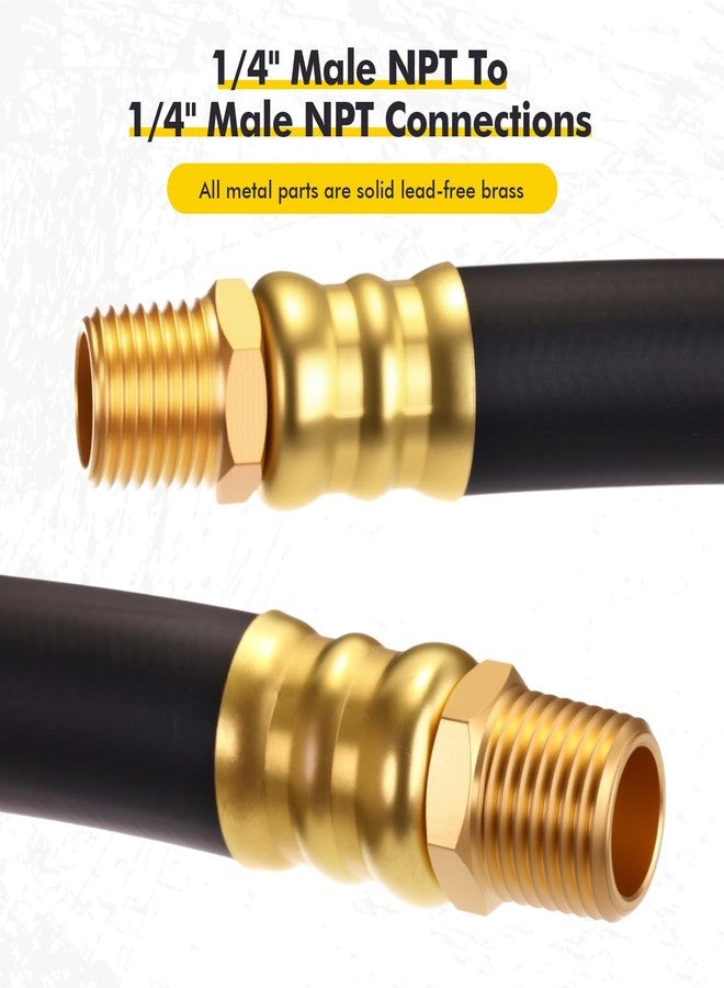 Threlaco خرطوم ضاغط هواء قصير من Threlaco، قطعتان، مقاس 18 بوصة، موصلات من طرف NPT ذكر 1/4 بوصة إلى طرف NPT ذكر 1/4 بوصة، مصنوع من النحاس الخالي من الرصاص، مناسب للسيارات والدراجات النارية والدراجات النارية - Image 3