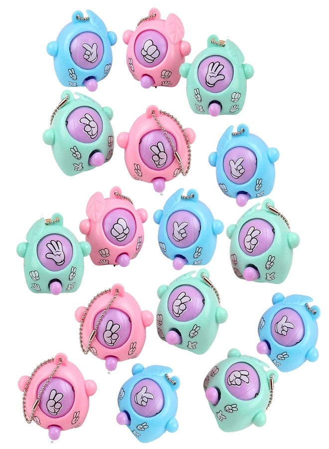 NUDFSY 16Pcs Rock Paper Scissors Keychain, Return Gifts For Kids, Return Gifts For Kids Age 8-12, Mini Toy With Key Ring Chain For Teens Adults Party Fun Entertainment - Image 1