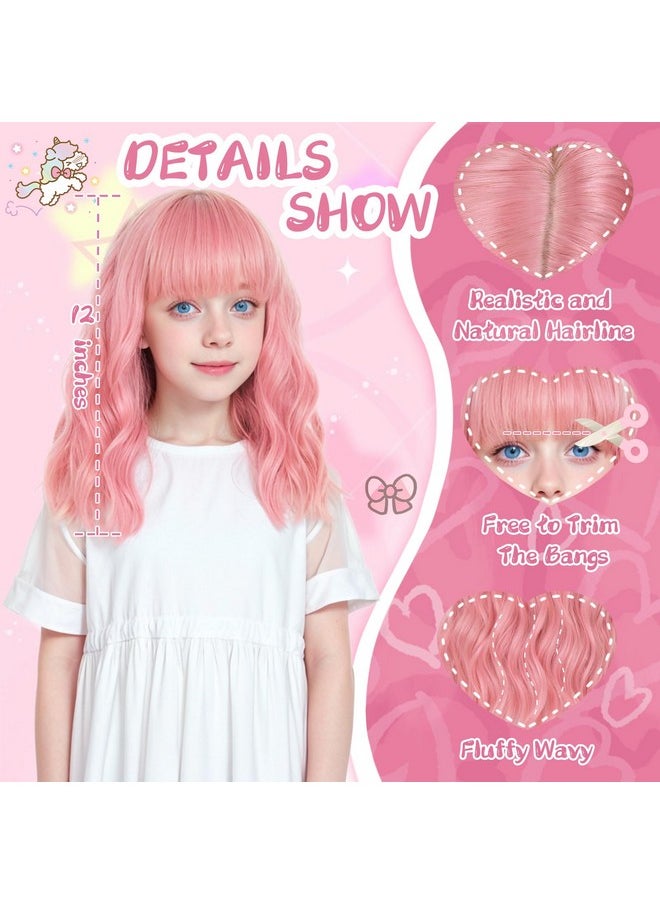 VERNA Pink Wig Kids Wigs Girls Pink Child Wig Kids Pink Wig for Kids Girls Pink Kids Wig with Bangs Short Pink Girls Wig for Cosplay Halloween Party Costume(12 Inches, Pink) - pzsku/ZADD429412295183D8199Z/45/_/1741330009/922ce92b-6aac-48b2-8aeb-2d83e349ee75