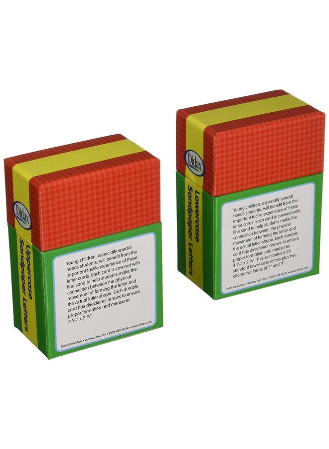 Didax Sandpaper Letters Boxed Set - 54 Tactile Alphabet Cards for Grades Pre-K to 1st - Uppercase & Lowercase Letter Resources for Learning - Image 2