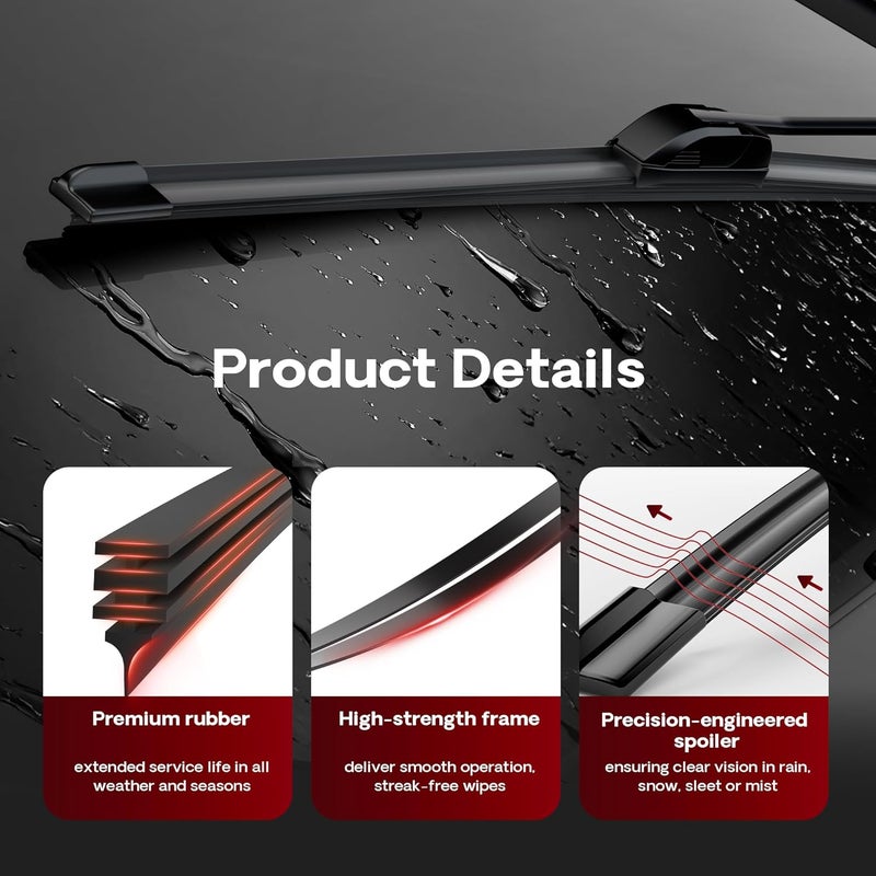 BERG REGEN 19" Silicone Windshield Wiper Blades - 2 Pack - Image 3