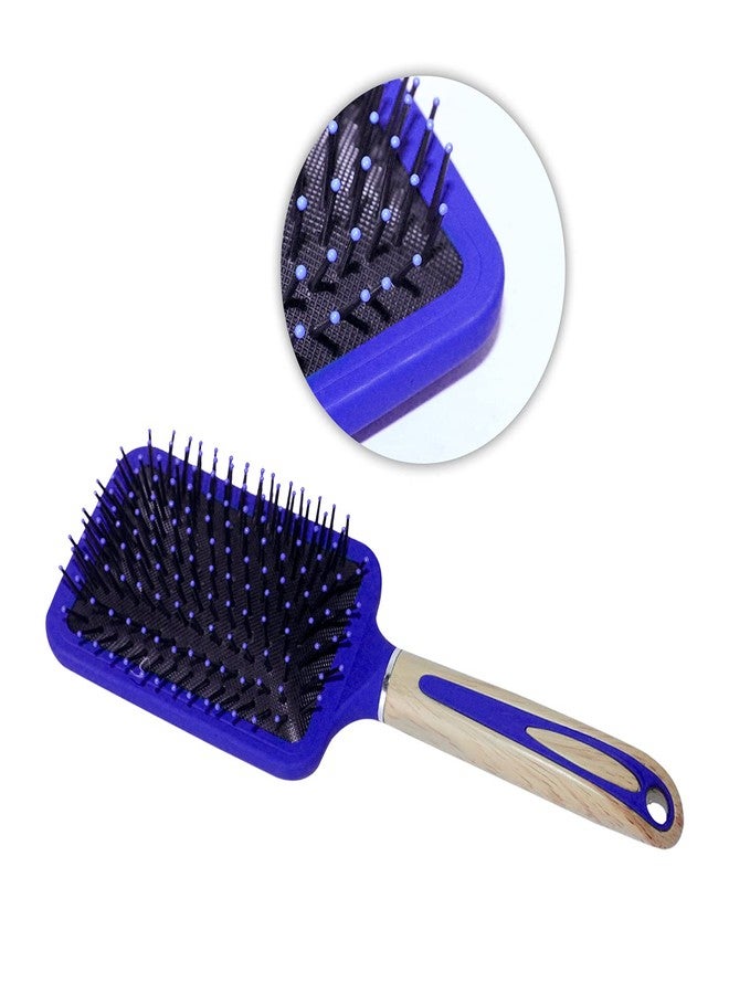 غلان فرشاة شعر احترافية من جلان بمقبض خشبي للرجال والنساء لتصفيف الشعر، قطعة واحدة - Image 4