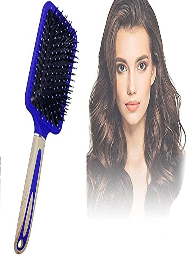 غلان فرشاة شعر احترافية من جلان بمقبض خشبي للرجال والنساء لتصفيف الشعر، قطعة واحدة - Image 1