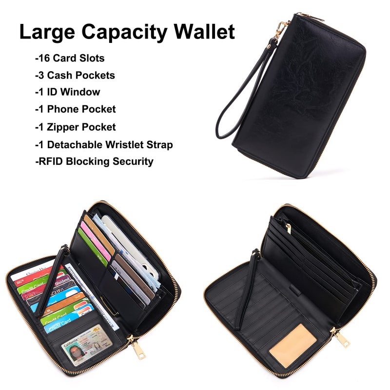 Soperwillton Women Fashion Backpack Purse Anti-Theft Leather Shoulder Bag Travel Multi Pockets Handbag Wallet Set 3pcs - Image 5
