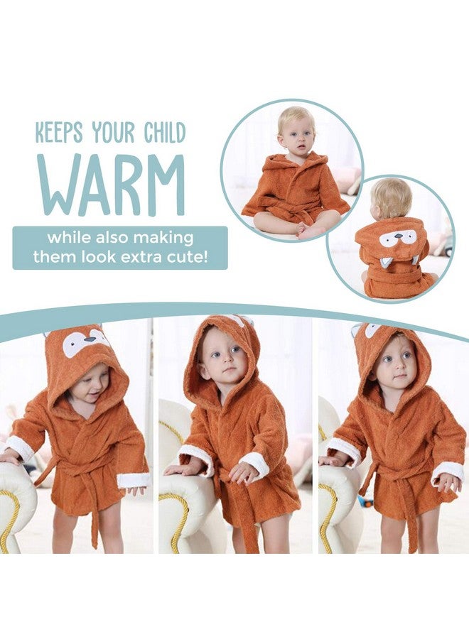 BlueMello Baby Fox Bathrobe | Ultra-Soft Hooded Robe for Toddlers 0-6 Months | Essential Bath Towel for Infants | Ideal for Baby Boy Accessories and Newborn Registry | Perfect Baby Girl Shower Gift - Image 5