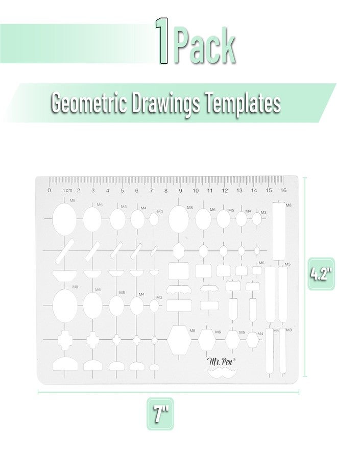 Mr. Pen- Geometric Drawing Template, Plastic Template, Shape Stencils, Geometric Stencils - Image 2