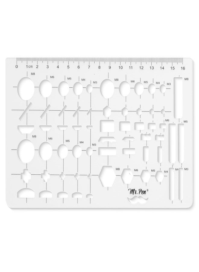 Mr. Pen- Geometric Drawing Template, Plastic Template, Shape Stencils, Geometric Stencils - Image 1