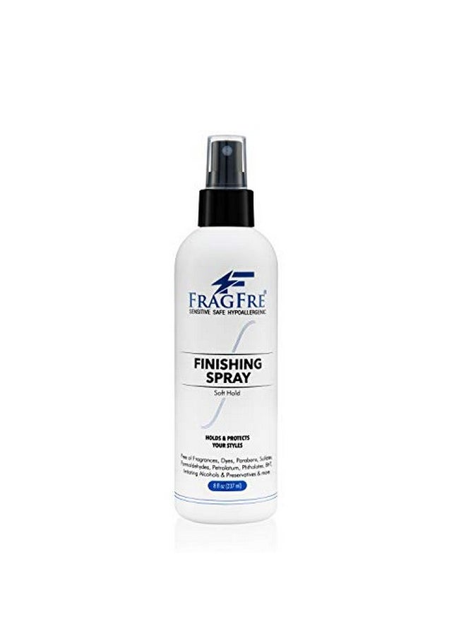 FRAGFRE Hair Finishing Spray 8 Oz Flexible Soft Hold Hair Spray For Sensitive Skin Fragrance Free Hypoallergenic Parabens Free Non Irritating Quick Dry Denatured Alcohol Gluten Free Vegan  - Image 1