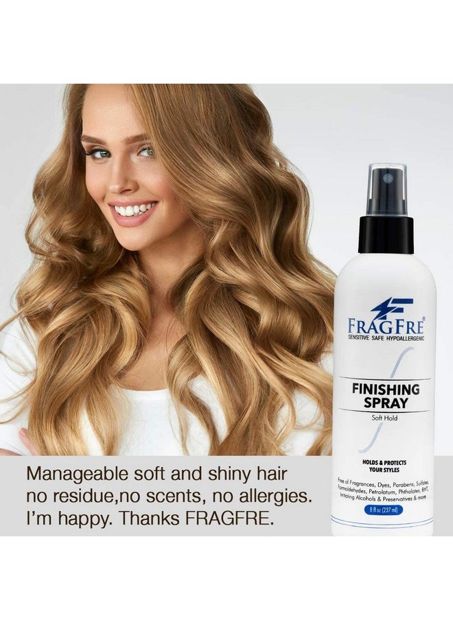 FRAGFRE Hair Finishing Spray 8 Oz Flexible Soft Hold Hair Spray For Sensitive Skin Fragrance Free Hypoallergenic Parabens Free Non Irritating Quick Dry Denatured Alcohol Gluten Free Vegan  - Image 5