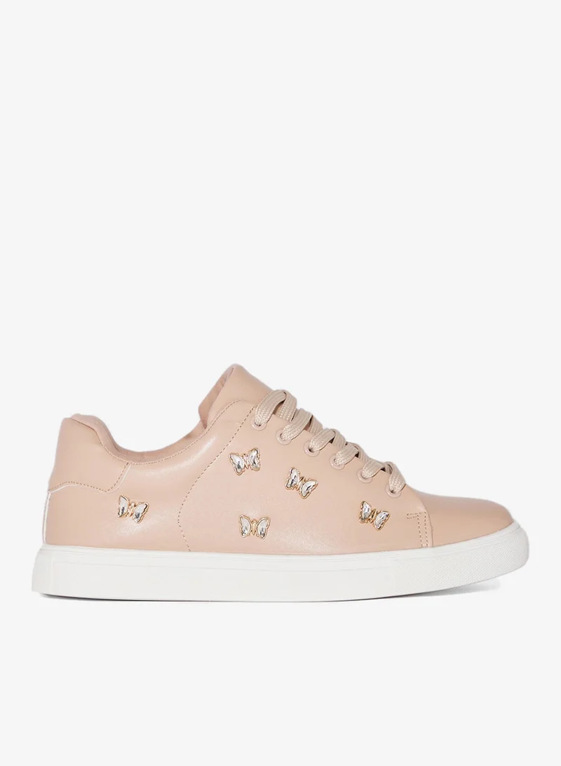 Ginger Butterfly Trim Casual Sneakers