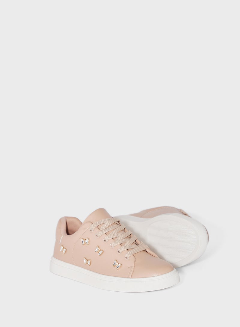 Ginger Butterfly Trim Casual Sneakers  - Image 3
