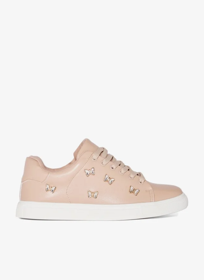 Ginger Butterfly Trim Casual Sneakers